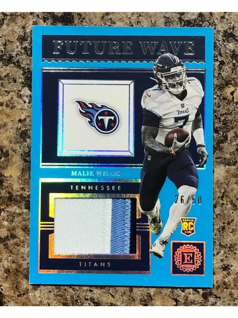 2022 Panini Encased Malik Willis Future Wave 3-Color Patch SP 25/50